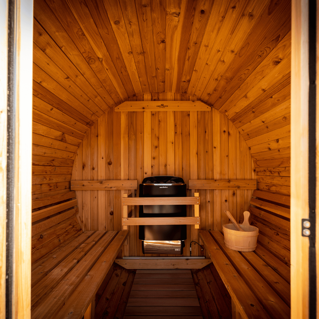 Intérieur d'un sauna